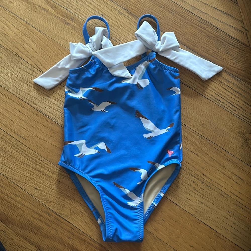 Pink chicken baby swimsuit